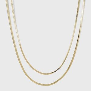 SUGARFIXX by BaubleBar gold layering necklaces